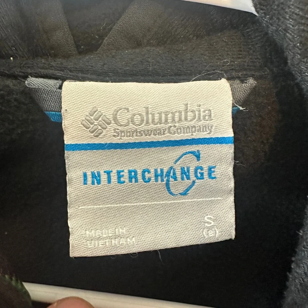 Columbia‎ Interchange Jacket Kids Small Sz 8 Green Plaid Zip 3-in-1 Waterproof